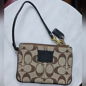 Coach Brown and Black Wristlet